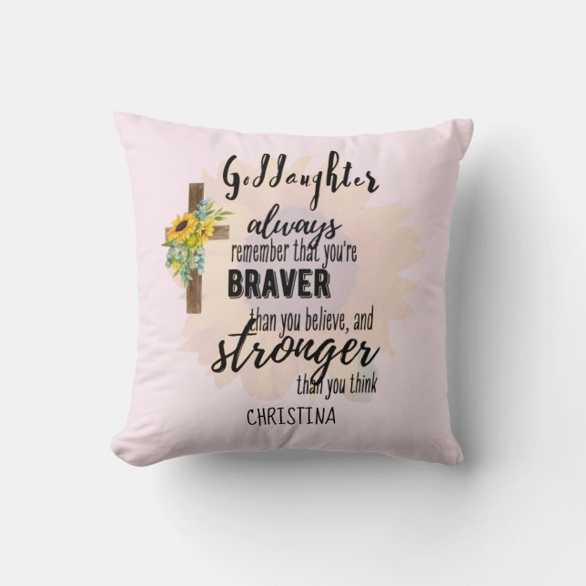 Coussin Citation motivationnelle de l'adolescent GODDAUGHT (Recto)