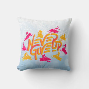 Coussin Citation pour amateur de motoneige qui ne renonce 