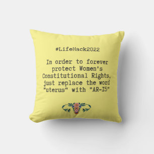 Coussin Citation sarcastique des droits constitutionnels d