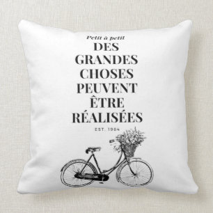 Coussin Citation vintage motivationnelle 