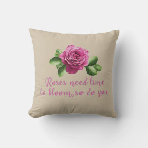 Coussin Citations amusantes sur les roses et l'amour