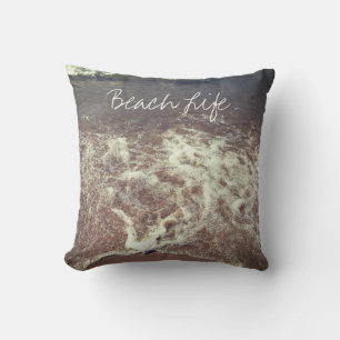 Coussin Citations de la vie de plage Vagues Océan Sableux