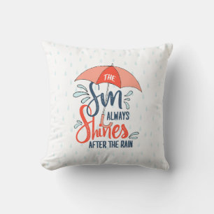Coussin Citations de pluie Sun Citations de résultats posi