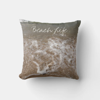 Coussin Citations de vie de plage Océan Sableux Eau Mousse