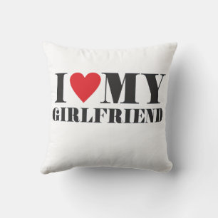 Coussin Citations sincères disant que j'aime ma petite ami