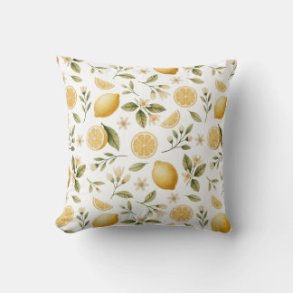 Coussin Citron - Motif - Aquarelle