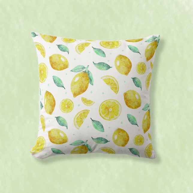 Coussin citrons aquarelles (Créateur téléchargé)