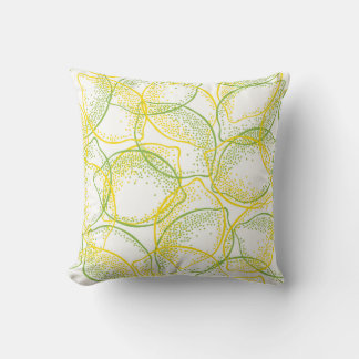 Coussin Citrons et Limes : Motif frais.