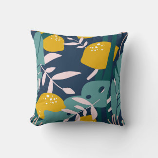 Coussin Citrons frais : chevauchement Motif Vintage