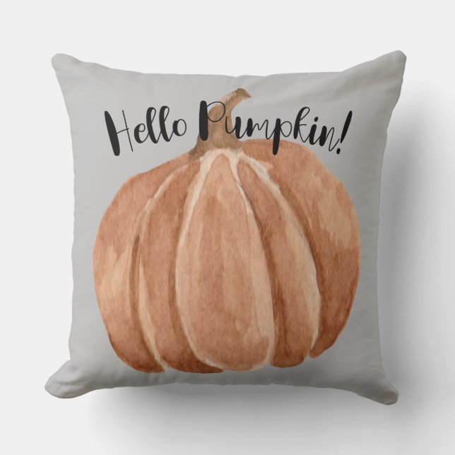 Coussin Citrouille automne (Recto)