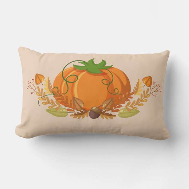 Coussin Citrouille d'automne (Recto)