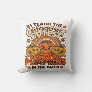 Coussin Citrouille de professeur mignon Dessin vectoriel d