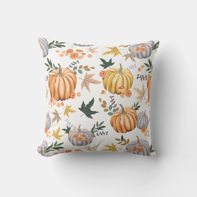 Coussin Citrouille de récolte d'automne Thanksgiving Motif (Recto)
