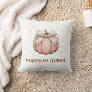 Coussin Citrouille d'Halloween mignon avec arc