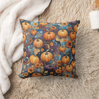 Coussin Citrouille doux Motif d'automne