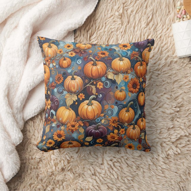 Coussin Citrouille doux Motif d'automne (Couverture)