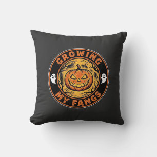 Coussin Citrouille fantôme Halloween en train de faire pou