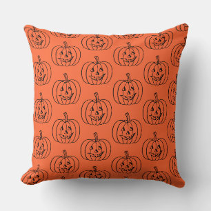 Coussin Citrouille Halloween