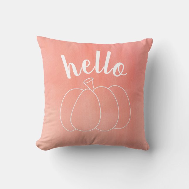 Coussin Citrouille rose (Recto)