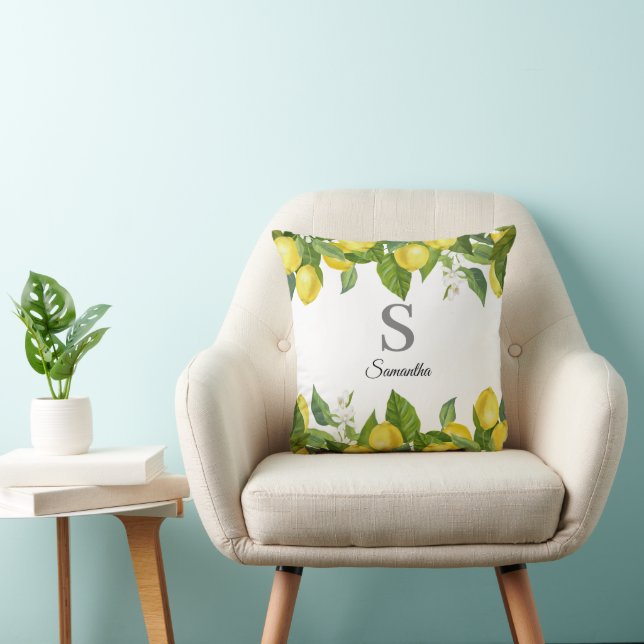 Coussin Citrus Monogram Lemon (Chaise)