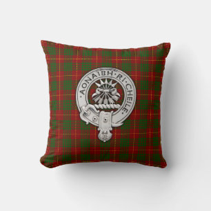 Coussin Clan Cameron Crest & Tartan