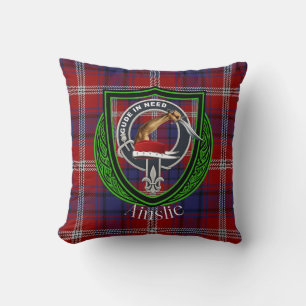 Coussin Clan écossais Ainslie Tartan Crest