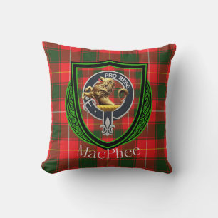 Coussin Clan écossais MacPhee Tartan & Crest