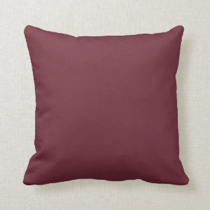 Coussin Claret Vin foncé Rouge Solid Tendance Couleur Arr