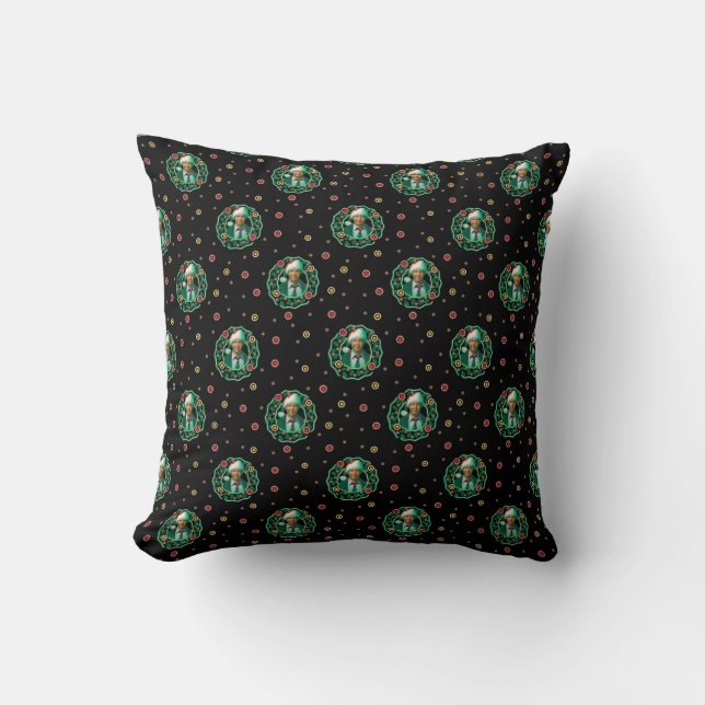 Coussin Clark Griswold Motif de la couronne de Noël (Recto)
