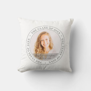 Coussin Classe de diplômes de 20XX Photo personnalisée s