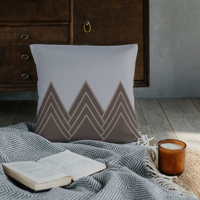 Coussin Classic contemporain Zigzag Triangles Motif d'art (Créateur téléchargé)