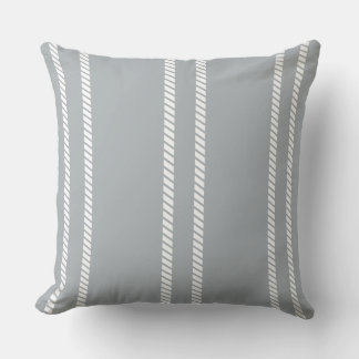 Coussin Classic Dove Grey with Stripes Throw Pillow