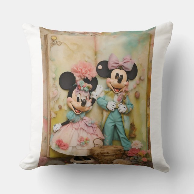 Coussin Classic Love Mickey&Minnie Sweetheart Throw oreill (Recto)
