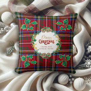 Coussin Classic Tartan Plaid Rouge Vert n Bleu Cottagecore
