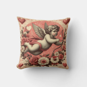 Coussin Classic/Vintage/Retro Saint-Valentin cupide