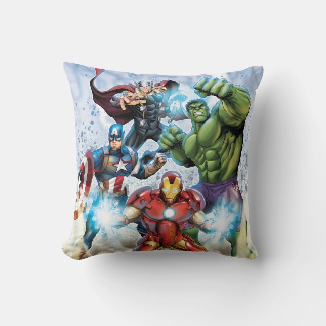 Coussin Classique Avengers | Avengers Prêts À Attaquer (Recto)