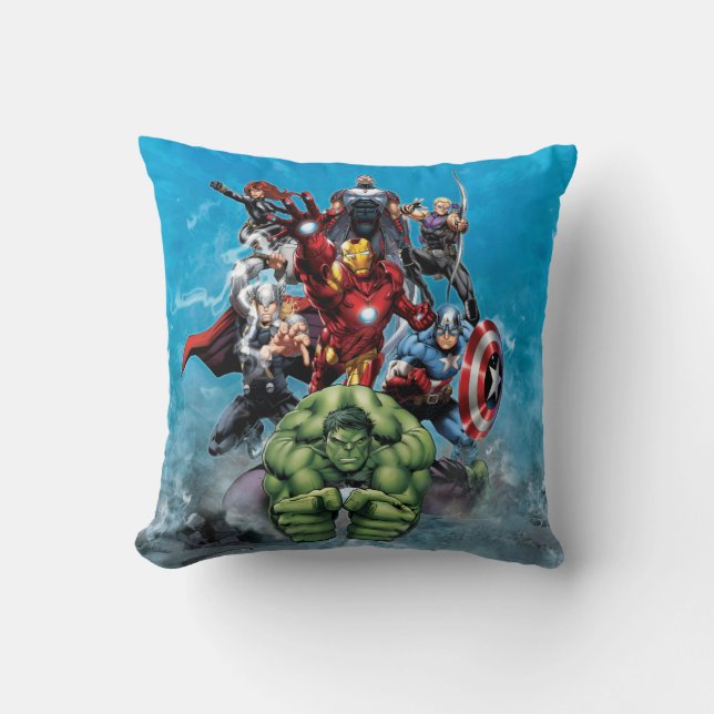 Coussin Classique Avengers | Hulk Leading Avengers (Recto)