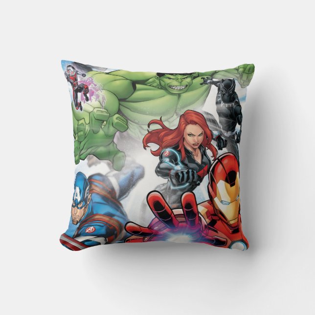 Coussin Classique Avengers | Les Avengers Se Réunissent En (Recto)