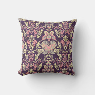 Coussin Classique baroque, papier peint vintage à fleurs.