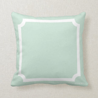 Coussin classique de frontière dans Seaglass/blanc