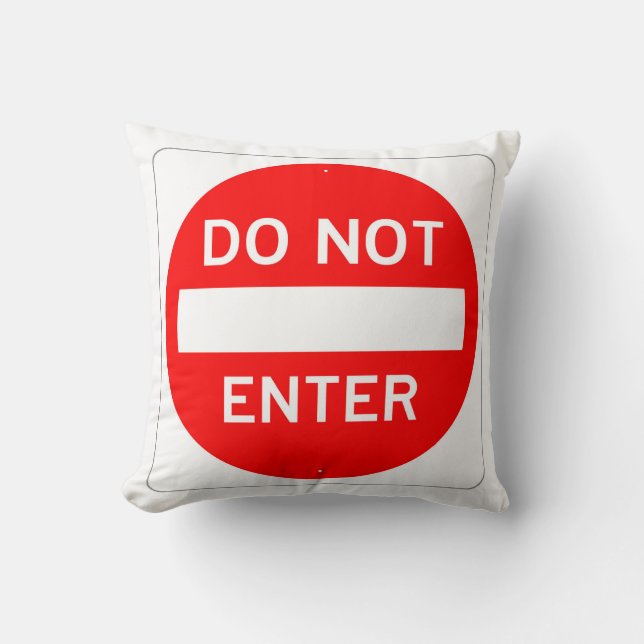 Coussin Classique NE PAS ENTRER LE SIGNE (Recto)