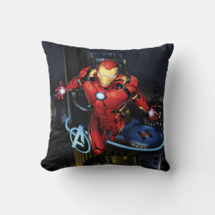 Coussin Classiques Avengers Iron Man volant vers l'avant
