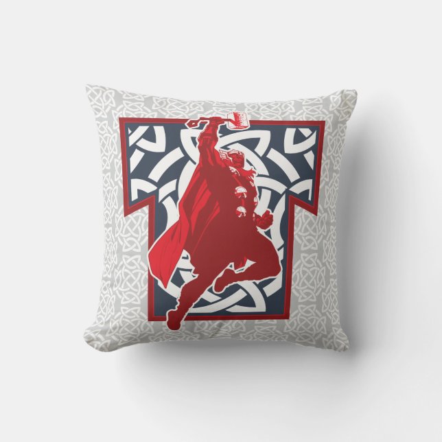 Coussin Classiques des Avengers | Graphique Thor Nordique (Recto)