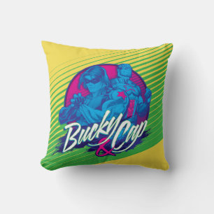 Coussin Classiques des Avengers Graphisme néon de Bucky