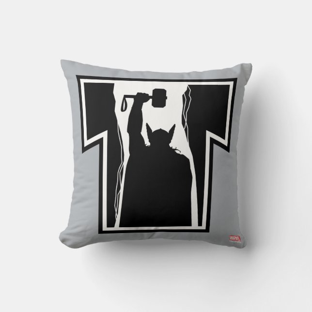 Coussin Classiques des Avengers | Icône de Thor (Recto)
