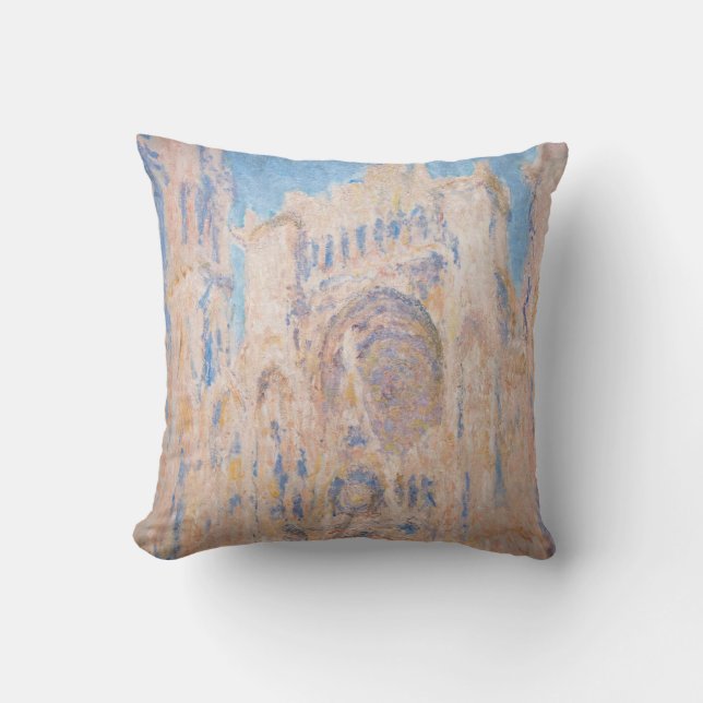 Coussin Claude Monet - Cathédrale de Rouen au coucher du s (Recto)