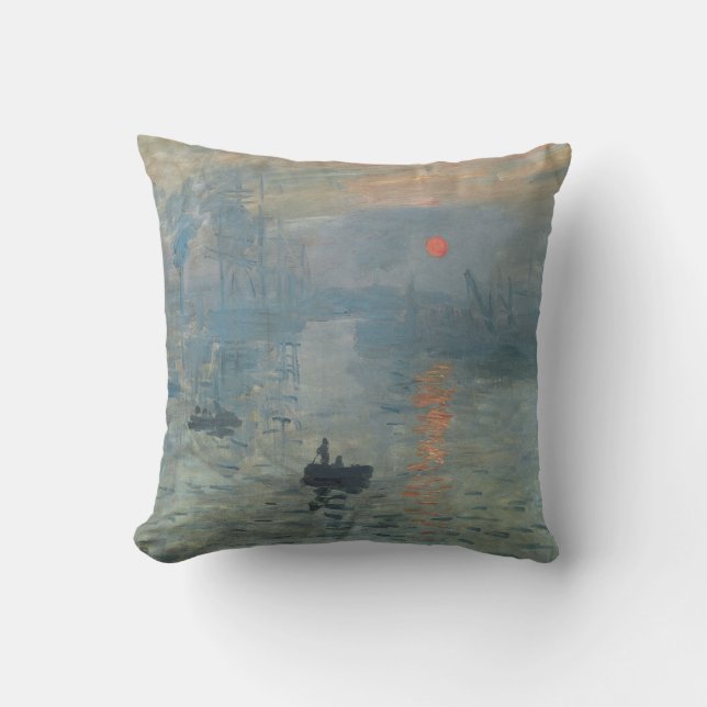 Coussin Claude Monet Impression Sunrise Soleil Levant (Recto)