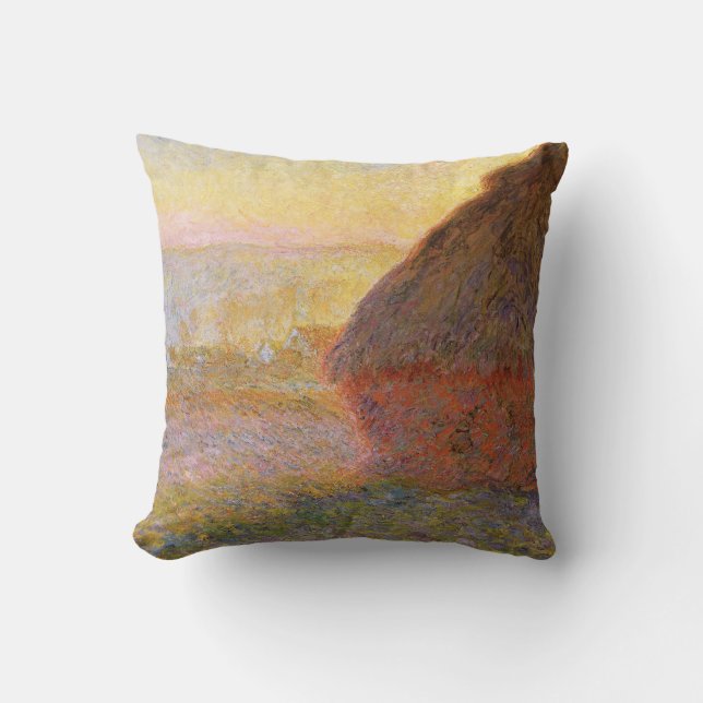 Coussin Claude Monet Impressionniste Peinture Graystaks I (Recto)