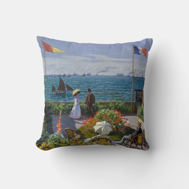 Coussin Claude Monet - Jardin de Sainte-Adresse (Recto)