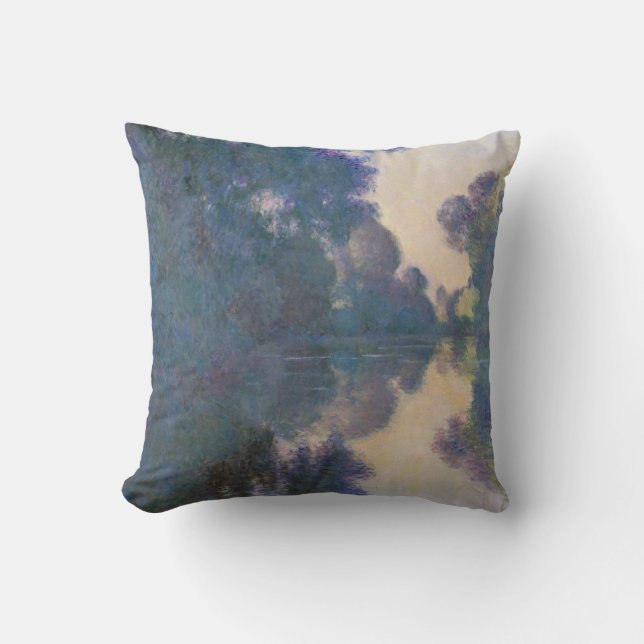 Coussin Claude Monet| Matin sur la Seine près de Giverny (Recto)